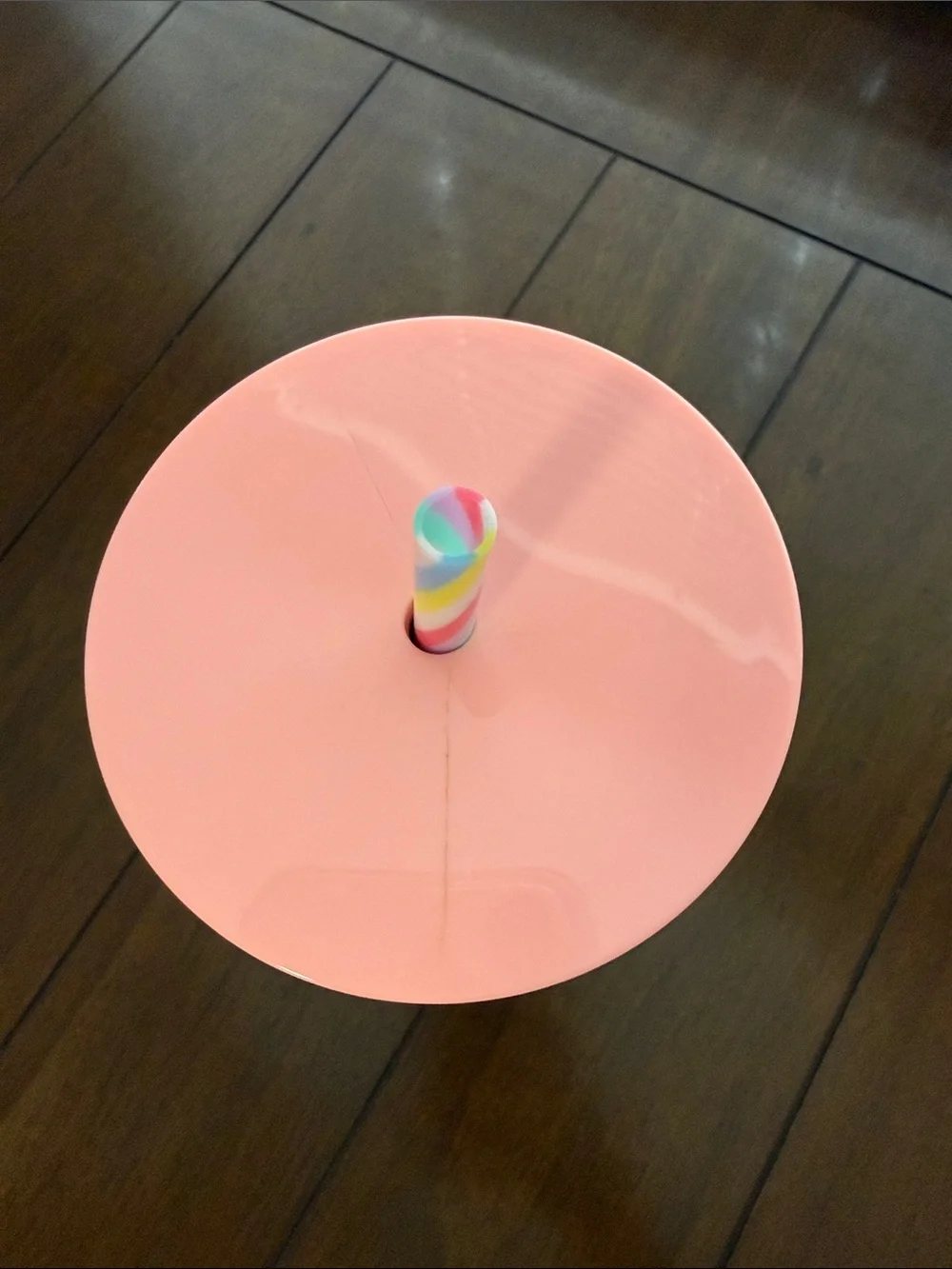 Starbucks Metallic Rose Pink Tumbler with Rainbow Straw